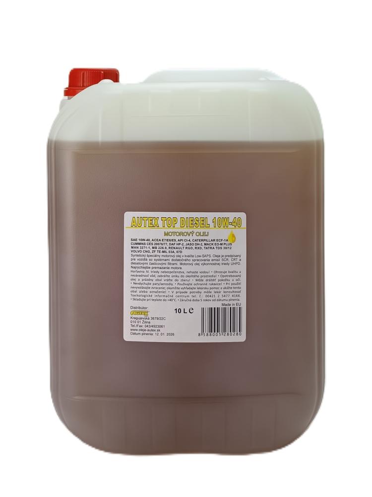 Motorový olej 10W-40 AUTEX Top Diesel 10L