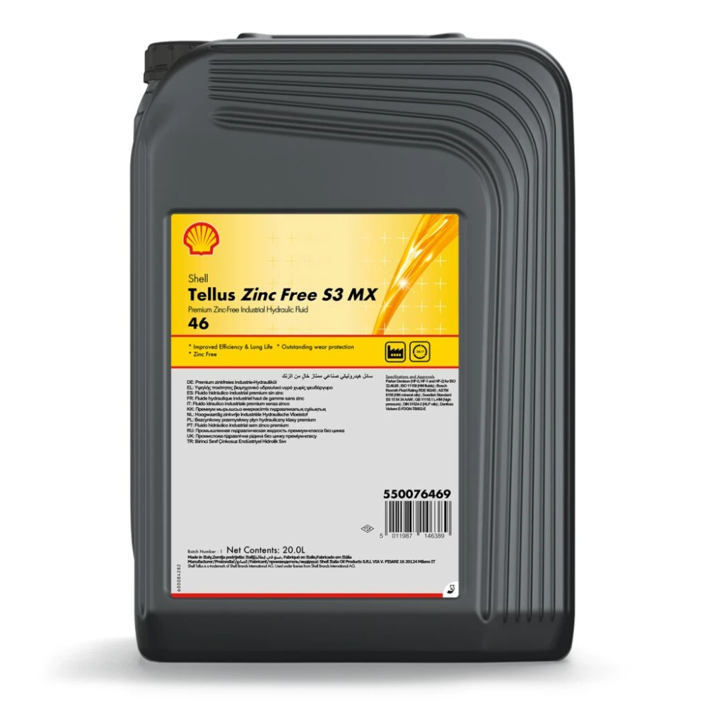 SHELL Tellus Zinc Free S3 MX 46 20L